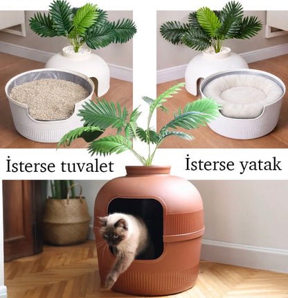 DEKORATİF KEDİ TUVALETİ 🐾