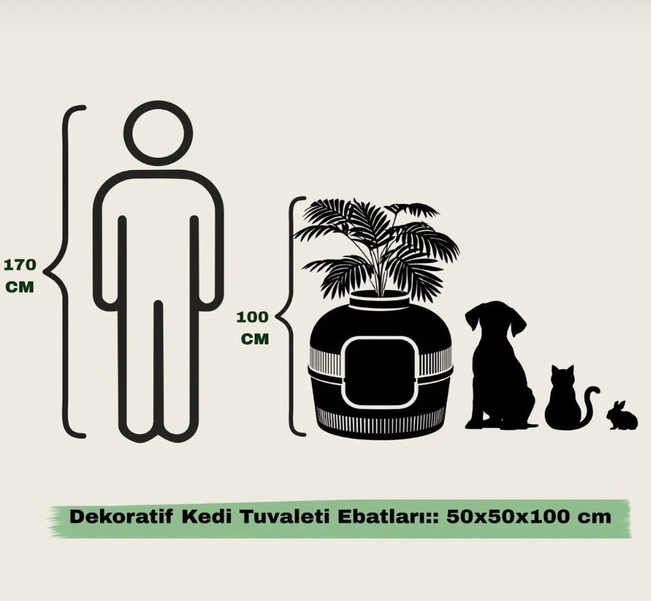 DEKORATİF KEDİ TUVALETİ 🐾