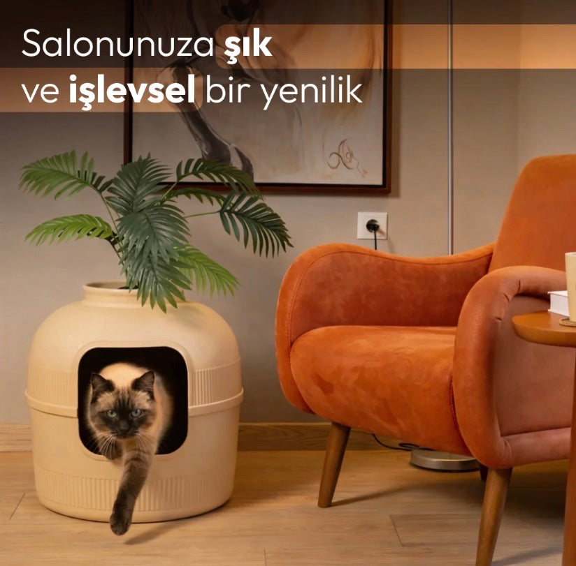 DEKORATİF KEDİ TUVALETİ 🐾