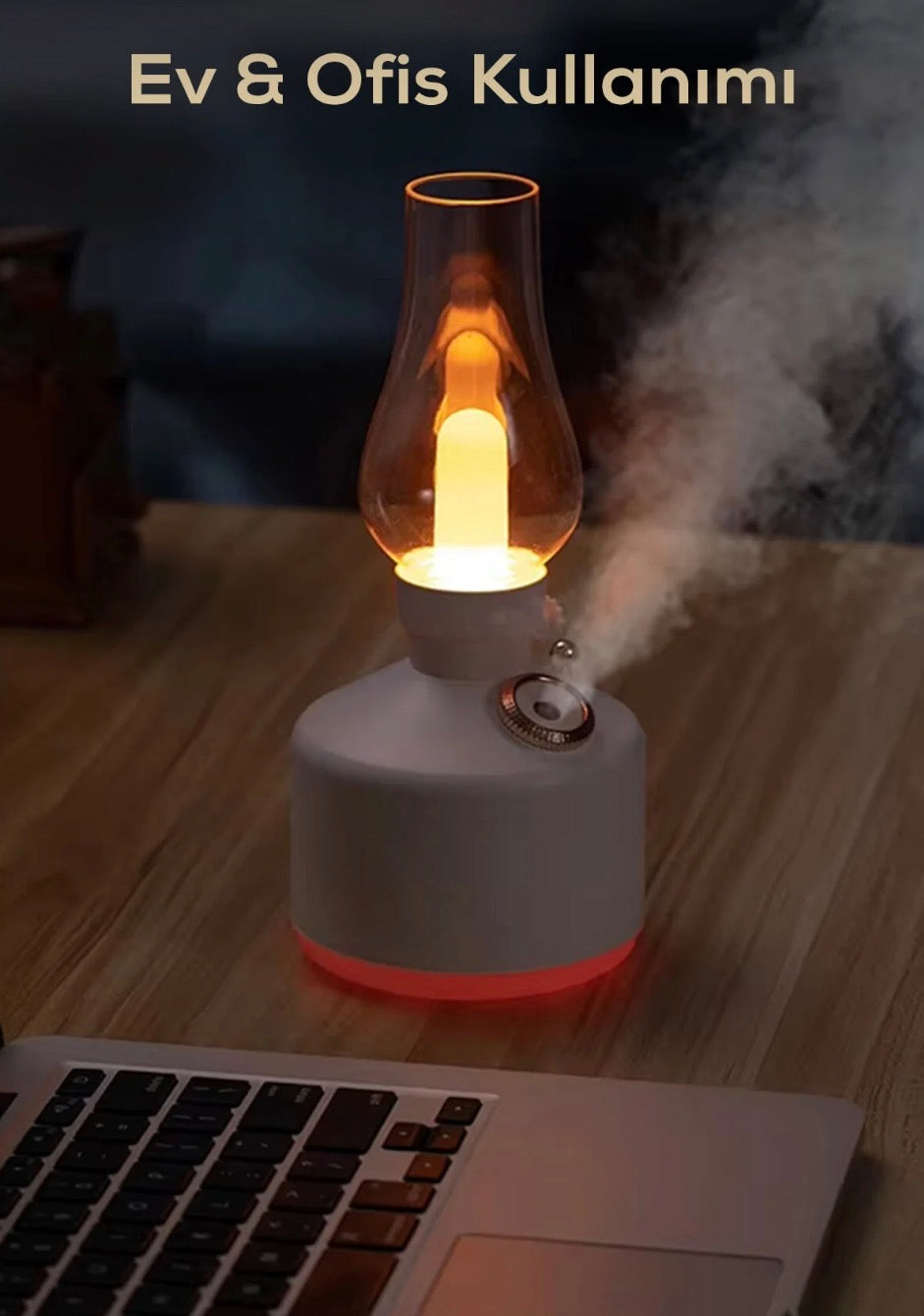 Şarjlı Nostaljik Gaz Lambası Buhar Makinesi