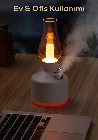 Şarjlı Nostaljik Gaz Lambası Buhar Makinesi
